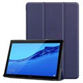 Tri-Fold Serie Huawei MediaPad T5 10 Folio Hülle - Dunkel Blau