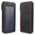 Universal Outdoor Powerbank / Solar Ladegerät 10000mAh - Schwarz / Orange
