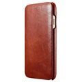 iPhone 7/8/SE (2020) iCarer Curved Edge Vintage Leder Flip Case