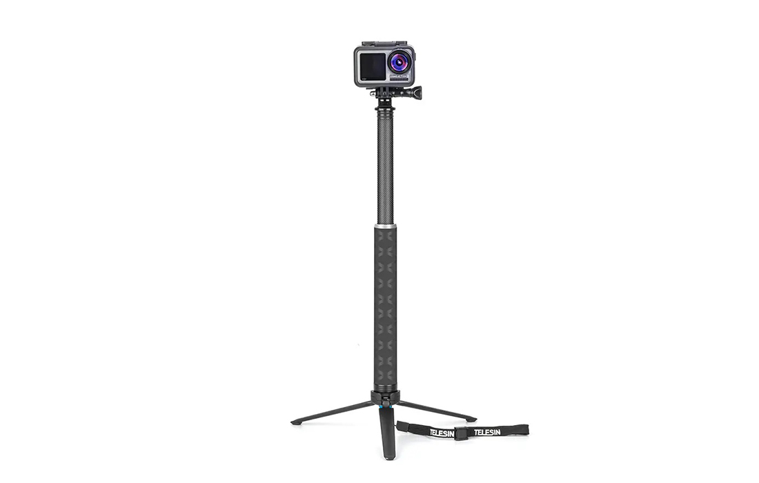 Telesin GP-MNP-90T Sport Kamera Selfie Stick / Stativ - 0.9m - Schwarz