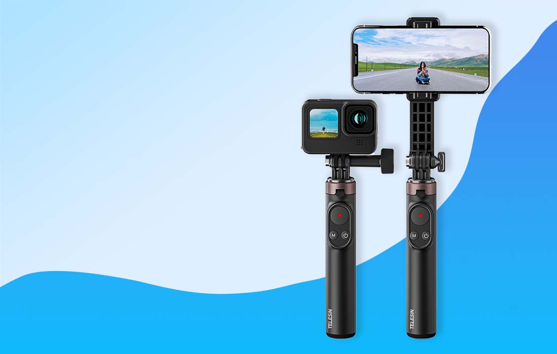 Telesin TE-RCSS-001 Smartphones/Sportkameras Selfie-Stick mit Bluetooth-Fernbedienung