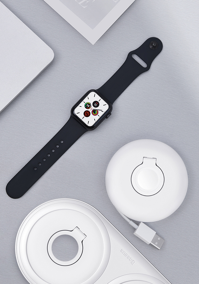Baseus Planet Kabelaufwicklung / Halterung - Apple Watch Ladegerät - Weiß